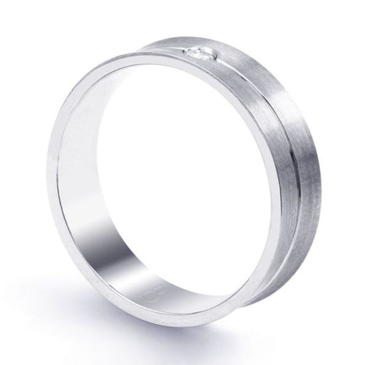 Concave Stud Wedding Ring