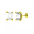Load image into Gallery viewer, Emerald Cut Classic Studs
