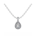 Load image into Gallery viewer, Pear Shaped Double Halo Pendant
