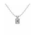 Load image into Gallery viewer, Emerald Cut Single Halo Pendant
