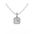 Load image into Gallery viewer, Asscher Cut Single Halo Pendant
