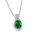 Load image into Gallery viewer, Bezel Set Emerald Pendant

