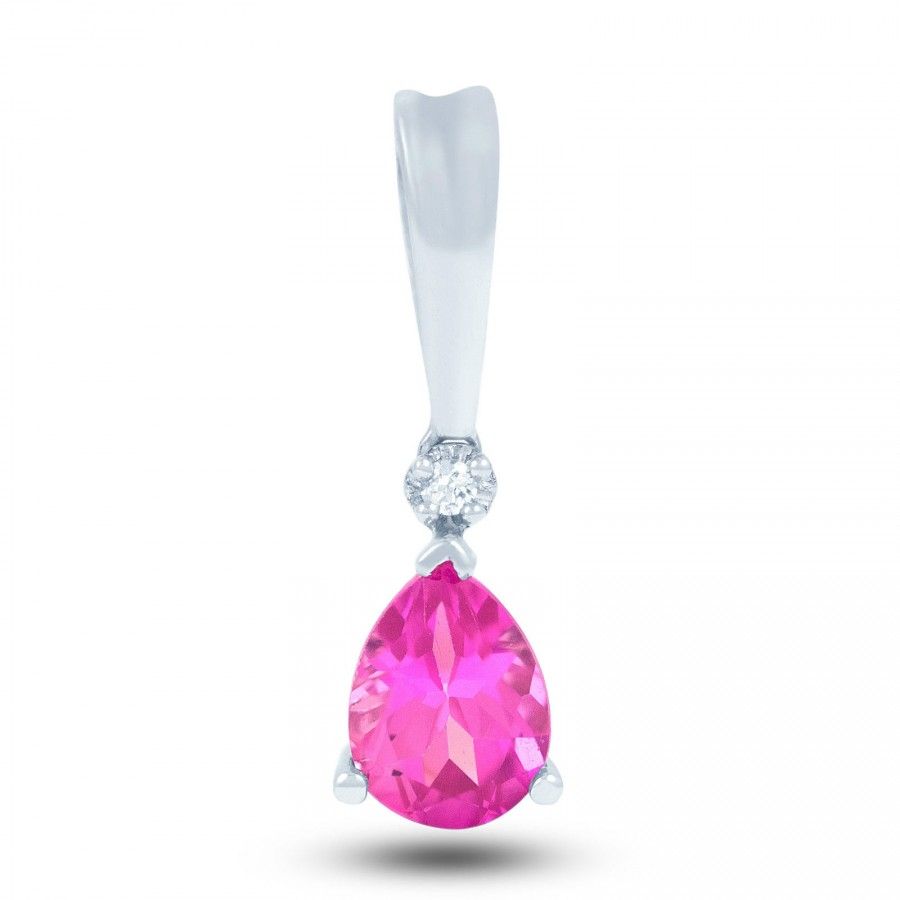 Pear Pink Sapphire Pendant