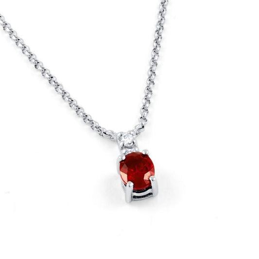 Ruby Oval Pendant